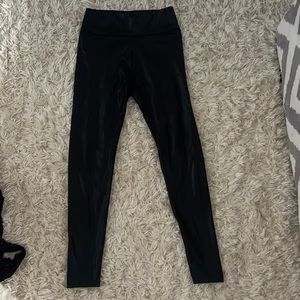 Black Leather Appearance Leggings